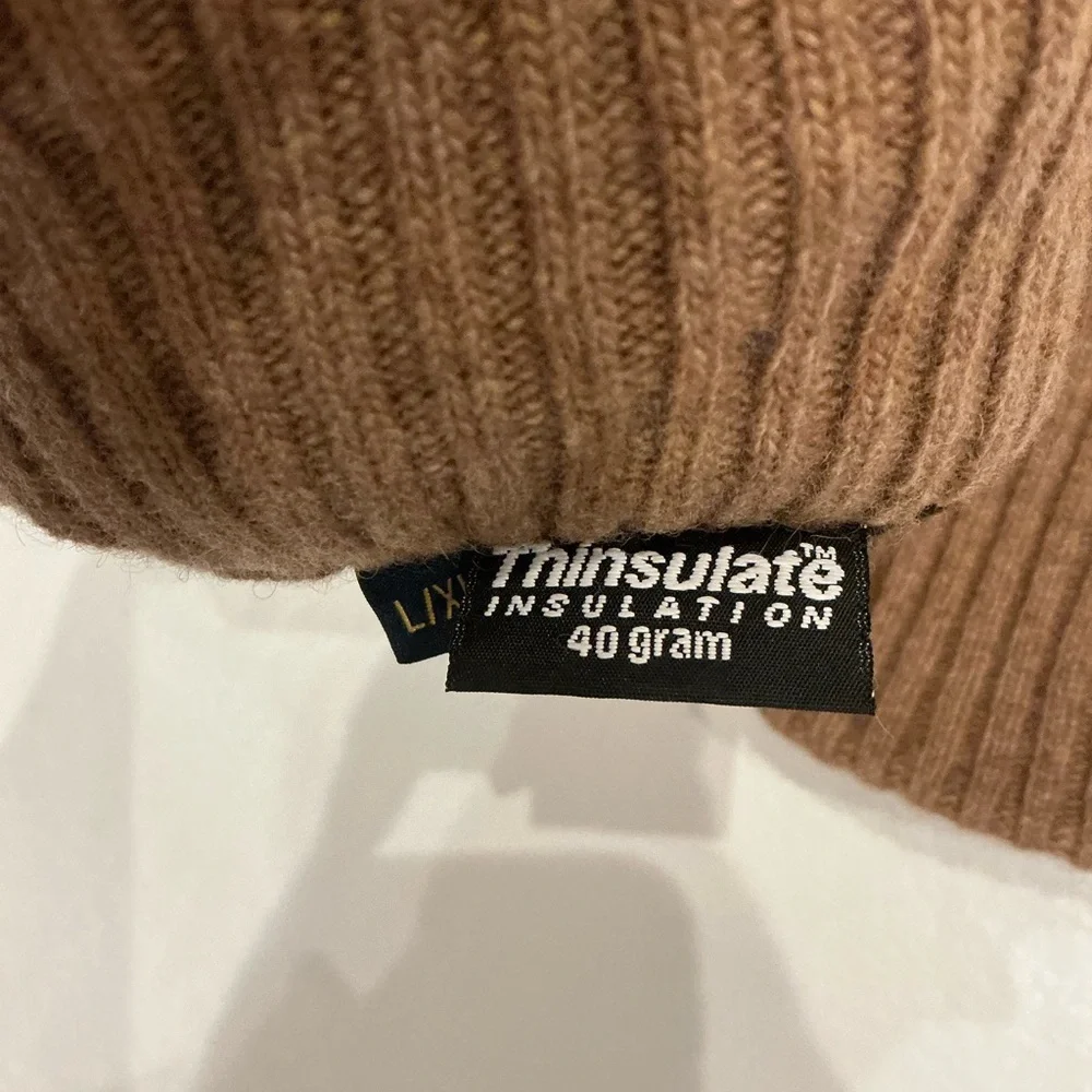POLO Ralph Lauren Merino Wool Knit  Leather Suede Thinsulate Gloves Size L/XL